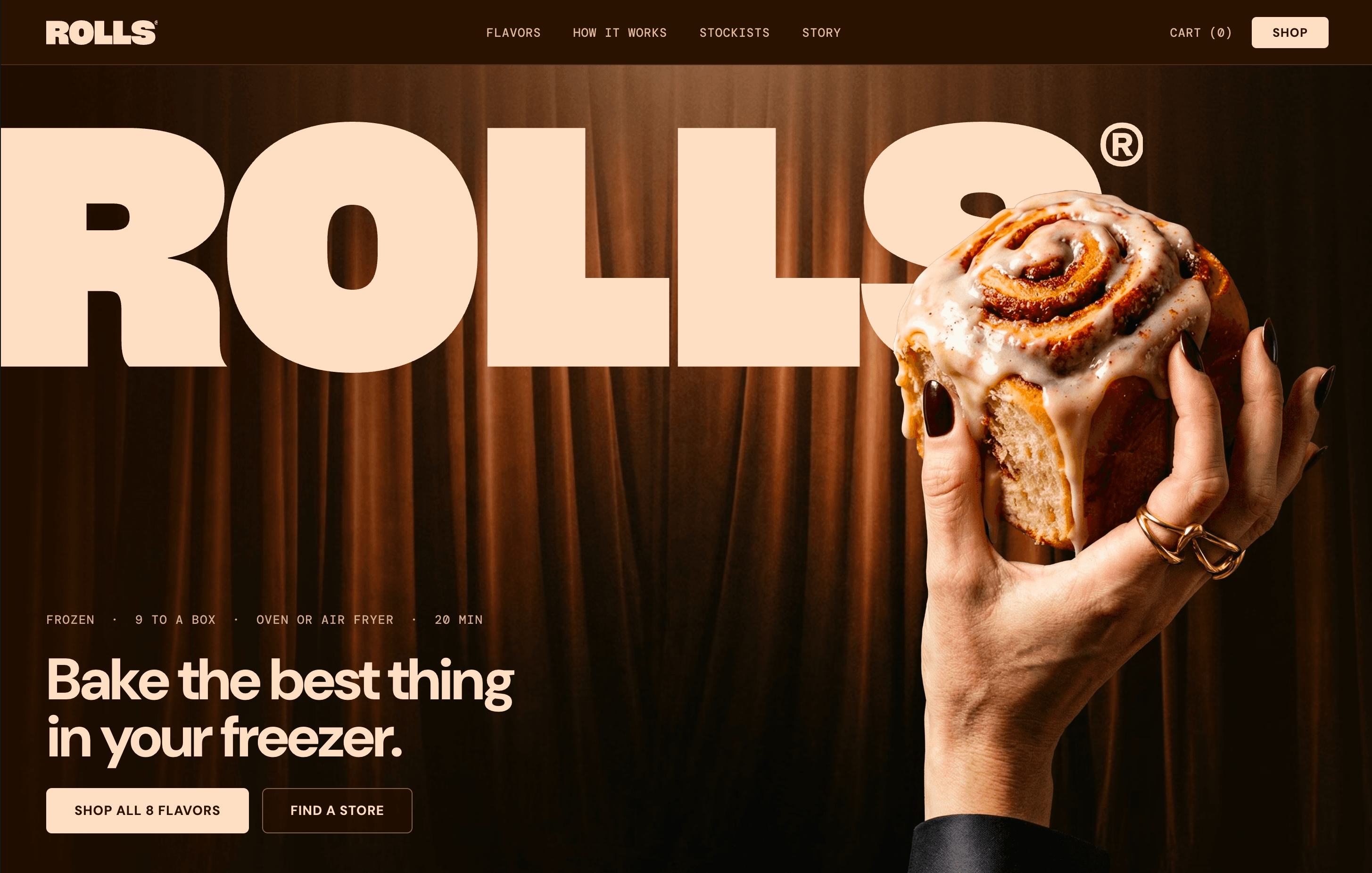 A finished website homepage